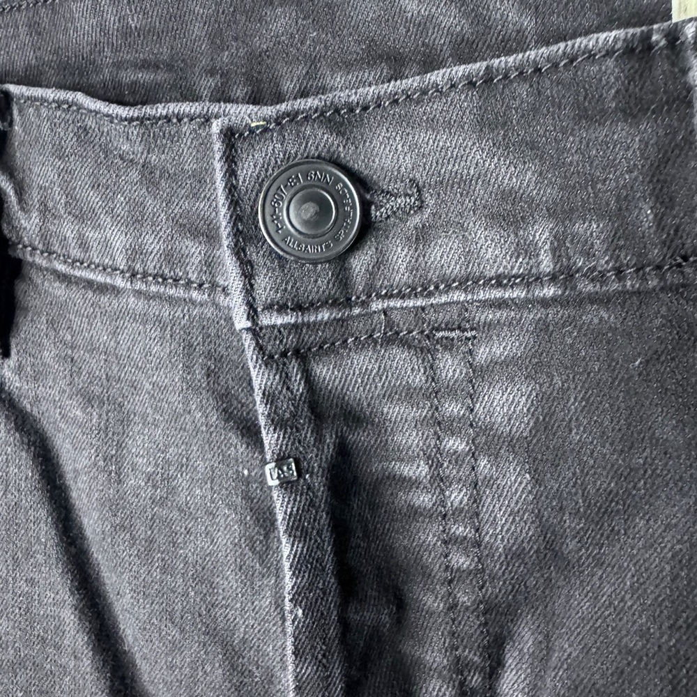 AllSaints Size W36 Cigarette Slim Black Denim Jeans EUC - Picture 3 of 5
